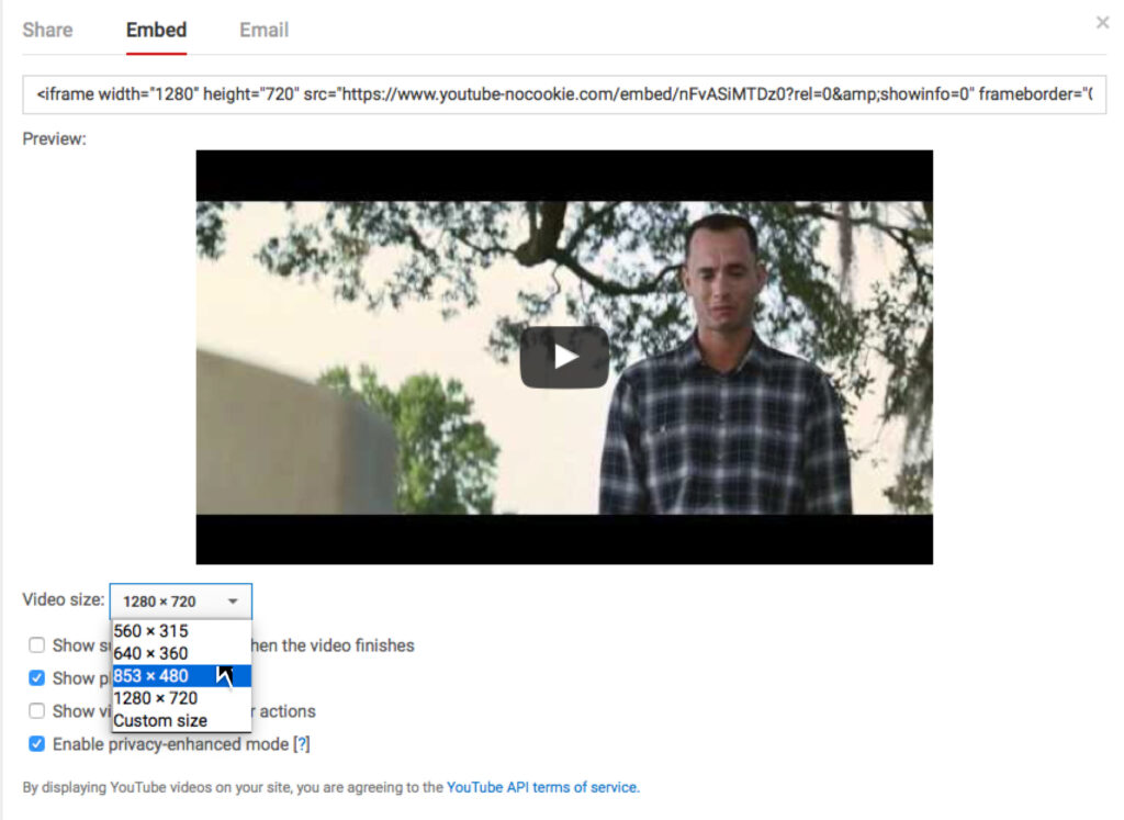 Youtube embded code - Vip YT