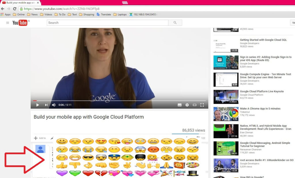Emoji comments on Youtube - Vip YT