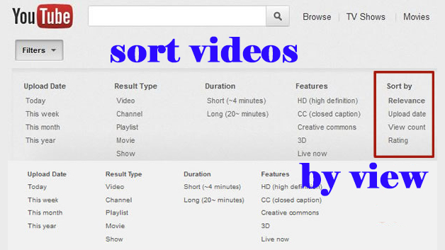 How to sort Youtube videos by views - Vip YT