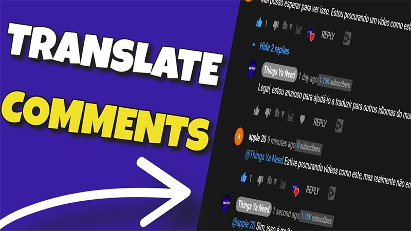 Translate comments - Vip YT